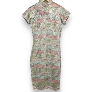 Vintage Peony Brand Dress Women's 32 US M Silver Knee Length Dress